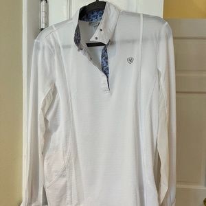 Ariat Pro Tek Show Shirt, White, Large